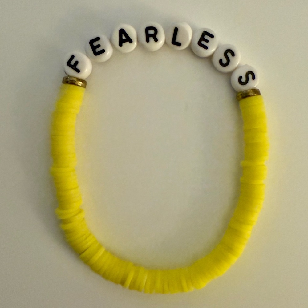 “Fearless” Clay Beaded Friendship Bracelet